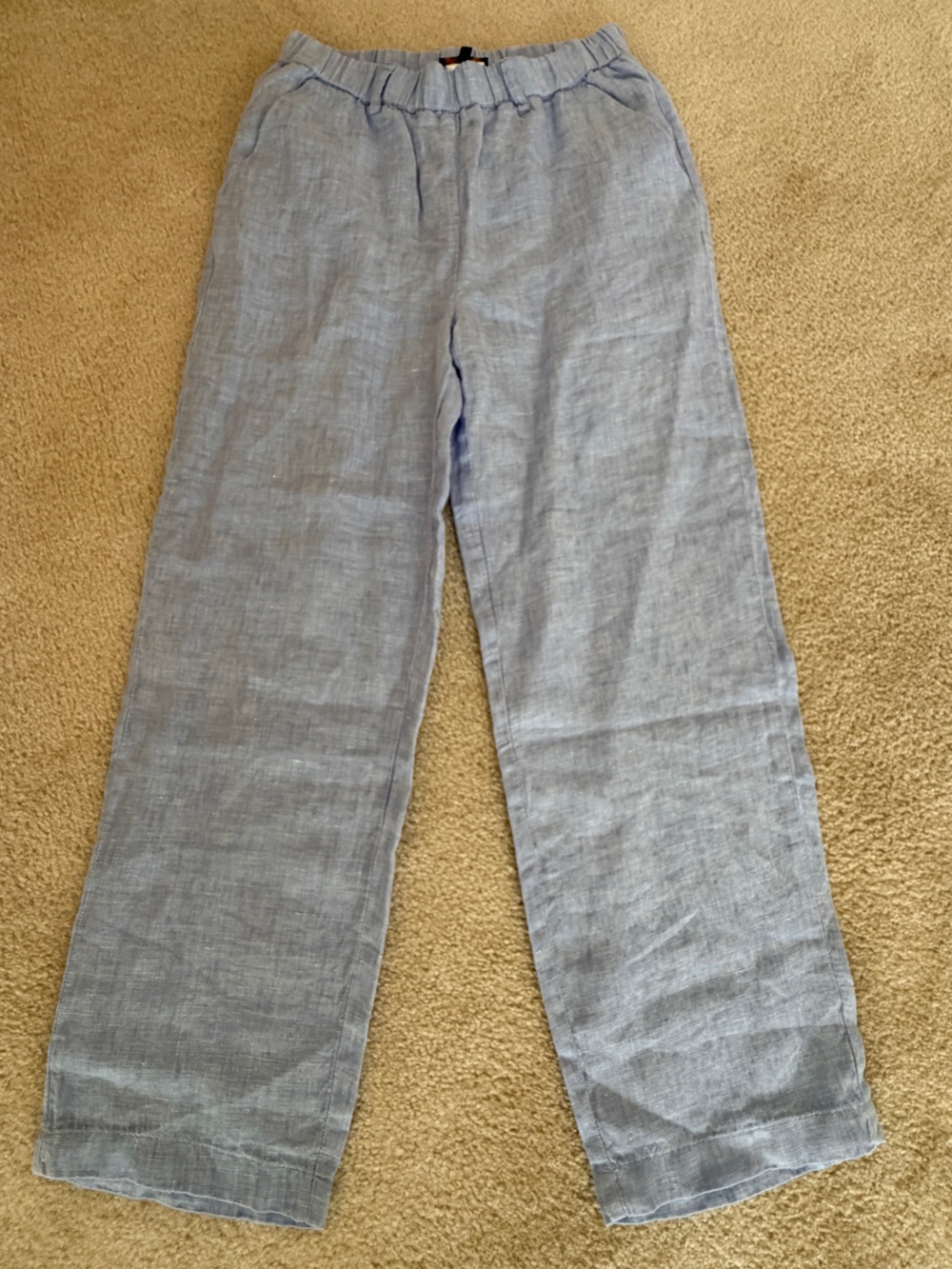 Quince 100% European Linen Pants Women Sz XS French Blue Coastal Beachy - Picture 3 of 8